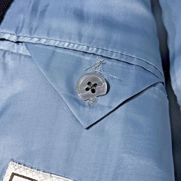 Peter Millar 100% Wool Navy Blue Blazer Made in Canada Men Size 50R 35.5" Sleeve - Picture 10 of 16